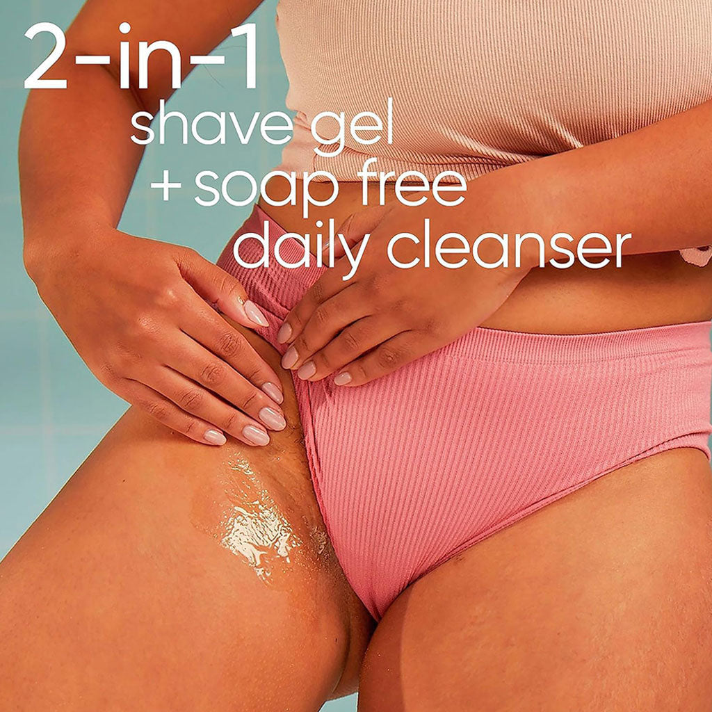 GILLETTE Satin Bikni Skin Care 2 In 1 Cleanser And Shave Gel Main