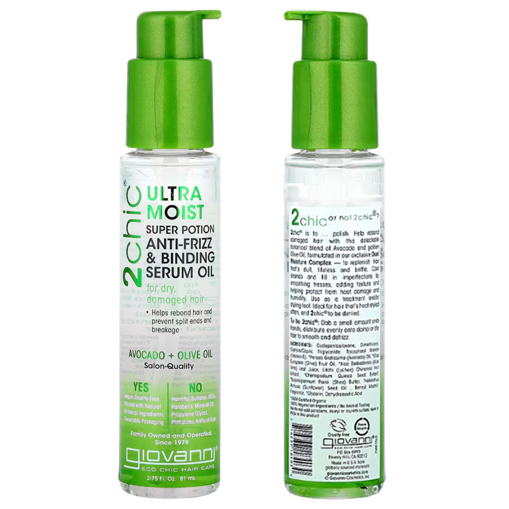 Giovanni 2 Chic Ultra Moist Super Potion Anti Frizz And Binding Serum Oil
