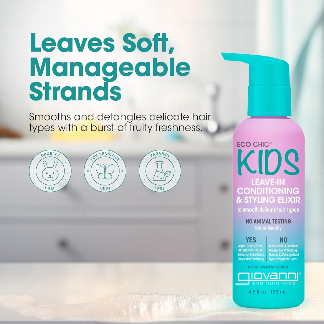 Giovanni Eco Chic Kids Leave In Conditioning And Style Elixir