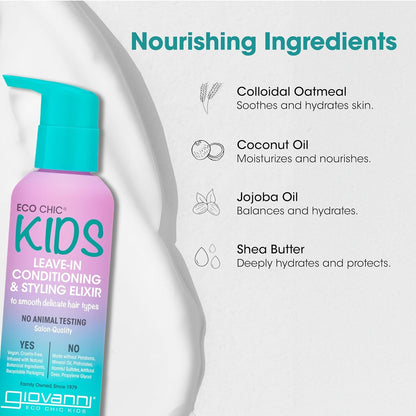 Giovanni Eco Chic Kids Leave In Conditioning And Style Elixir