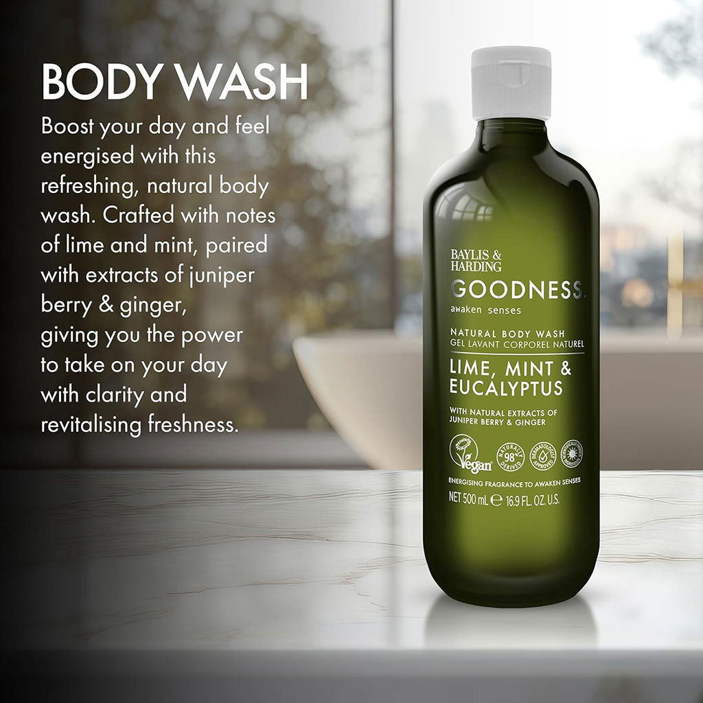 Baylis And Harding Goodness Lime Mint And Eucalyptus Natural Body Wash