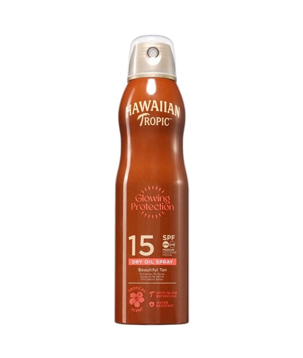 Hawaiian Tropic Glowing Protection Beautiful Tan Dry Oil Spray 15SPF