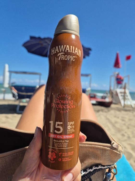 Hawaiian Tropic Glowing Protection Beautiful Tan Dry Oil Spray 15SPF