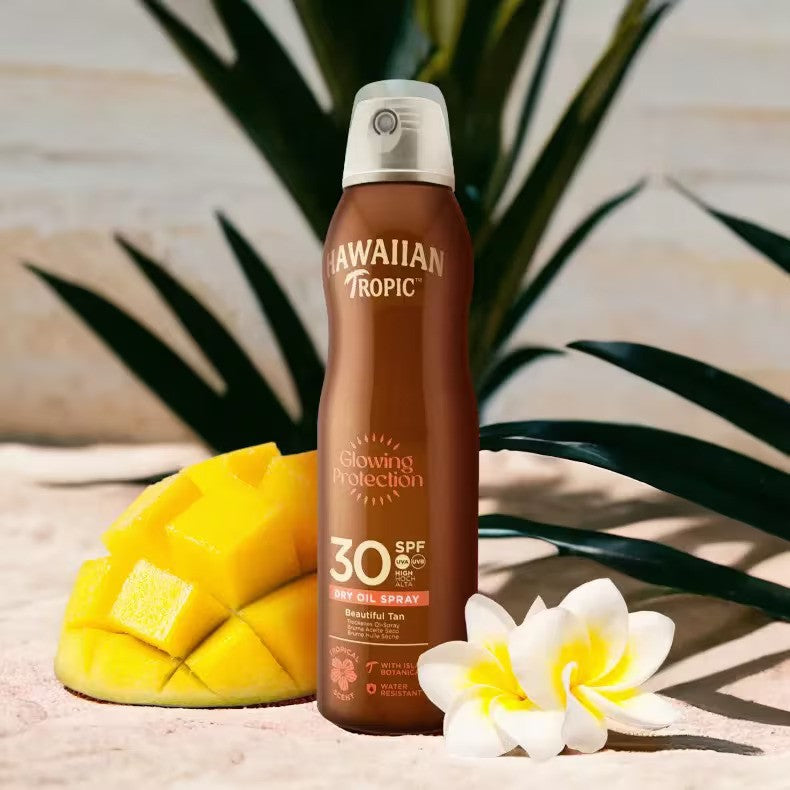 Hawaiian Tropic Glowing Protection Beautiful Tan Dry Oil Spray 30SPF