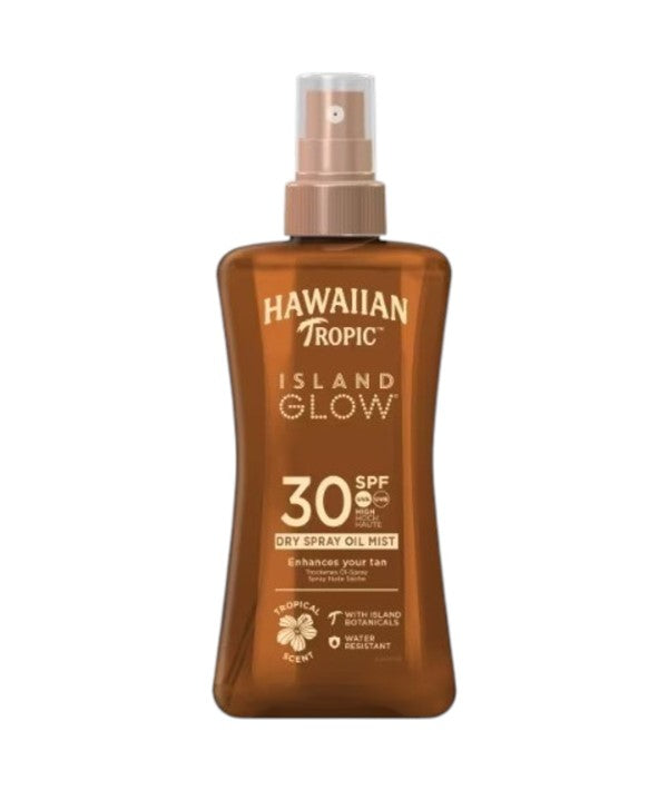 Hawaiian Tropic Island Glow Dry Spray Oil Mist With SPF30