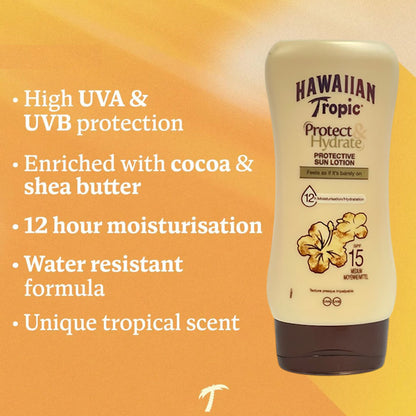 Hawaiian Tropic Protect Hydrate Protective Sun Lotion SPF15