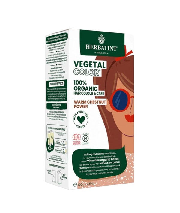 Herbatint  Vegetal Organic Hair Color Warm Chestnut Power
