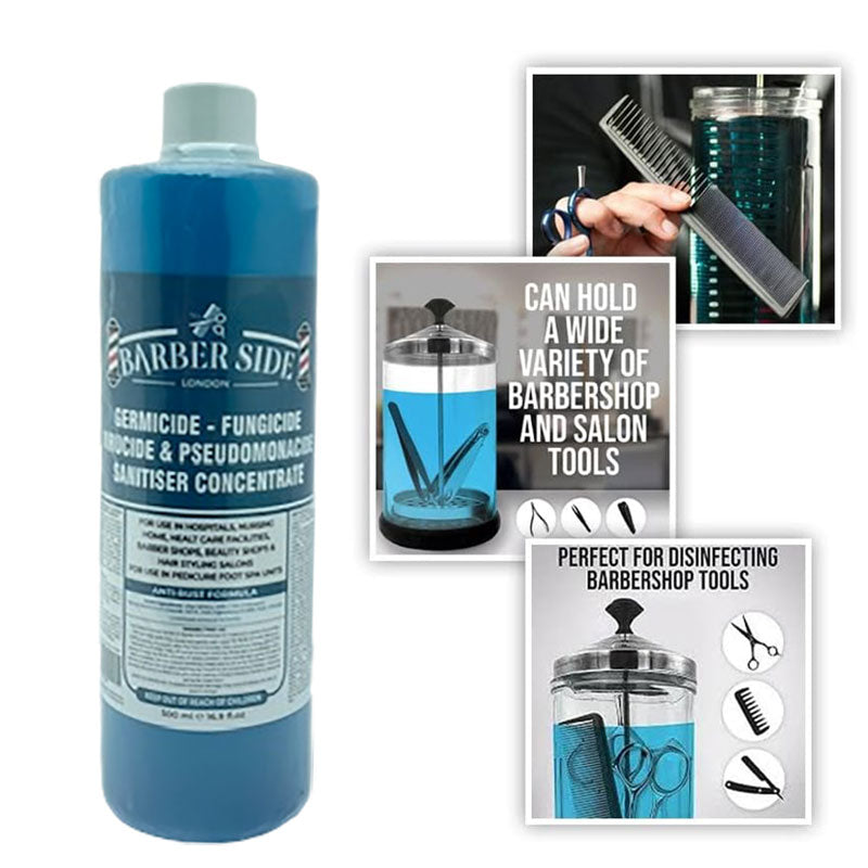 Ican London Barber Side London Germicide Turquoise Solution