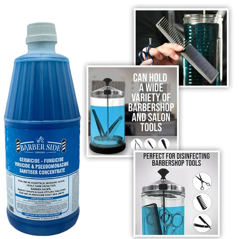 Ican London Barber Side London Germicide Blue Solution