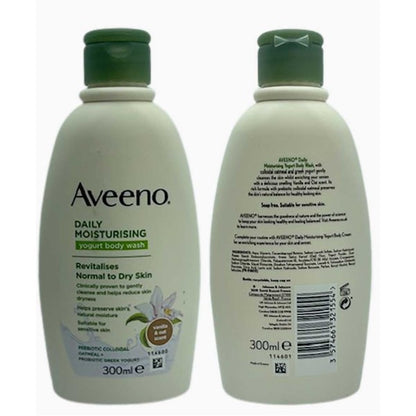 Johnson And Johnson Aveeno Daily Moisturizing Vanilla And Oat Scent Yogurt Body Wash