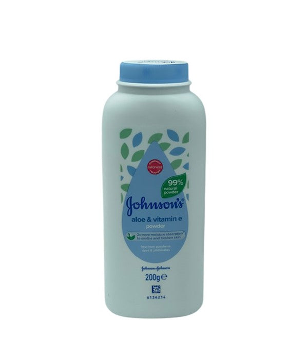 Johnson And Johnson Johnsons Baby Aloe Vera And Vitamin E Powder