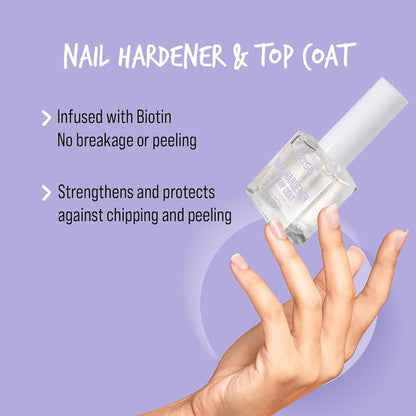 Kiss Nail Hardener And Top Coat With Biotin Instant Shield