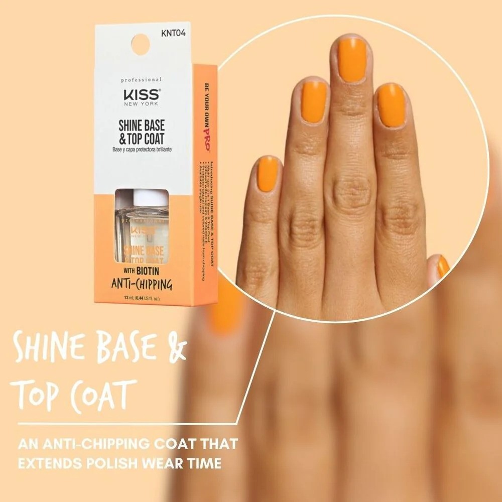 Kiss Shine Base And Top Coat With Biotin Anti Chipping