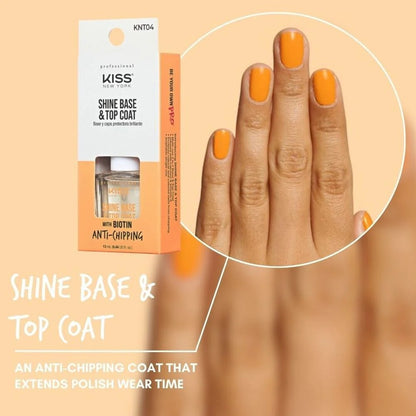 Kiss Shine Base And Top Coat With Biotin Anti Chipping