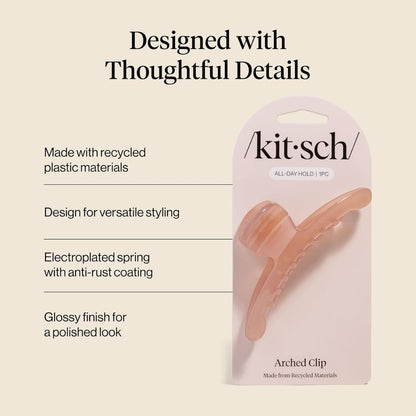 Kitsch  All Day Hold Arched Clip Soft Pink