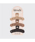 Kitsch 3-piece neutral chain claw hair clips set, stylish hair accessories for securing hair in natural tones.