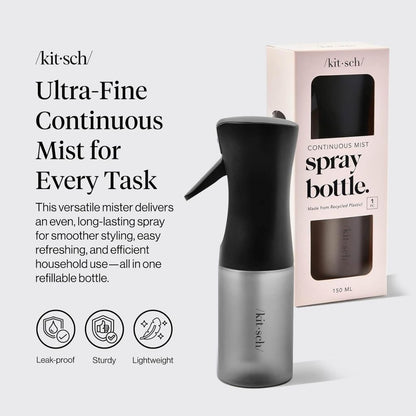 Kitsch  Continuous Mist Spray Bottle Black