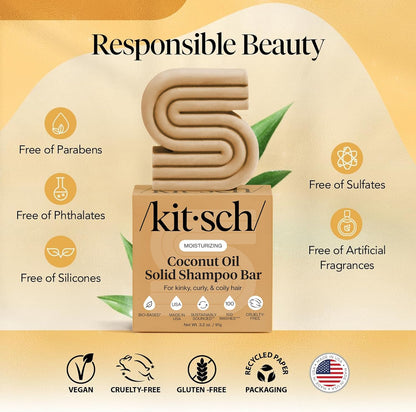 Kitsch  Deep Moisturizing Coconut Oil Solid Shampoo Bar