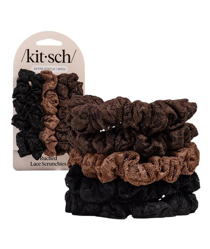 Kitsch  Extra Gentle Ruched Lace Scrunchies