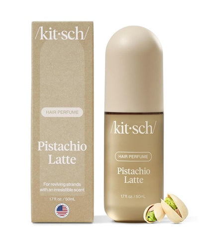 Kitsch Pistachio Latte hair perfume bottle, 50ml, for hair styling with a pistachio latte scent.