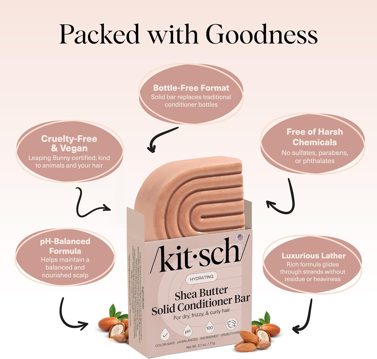 Kitsch Hydrating Shea Butter Solid Conditioner Bar