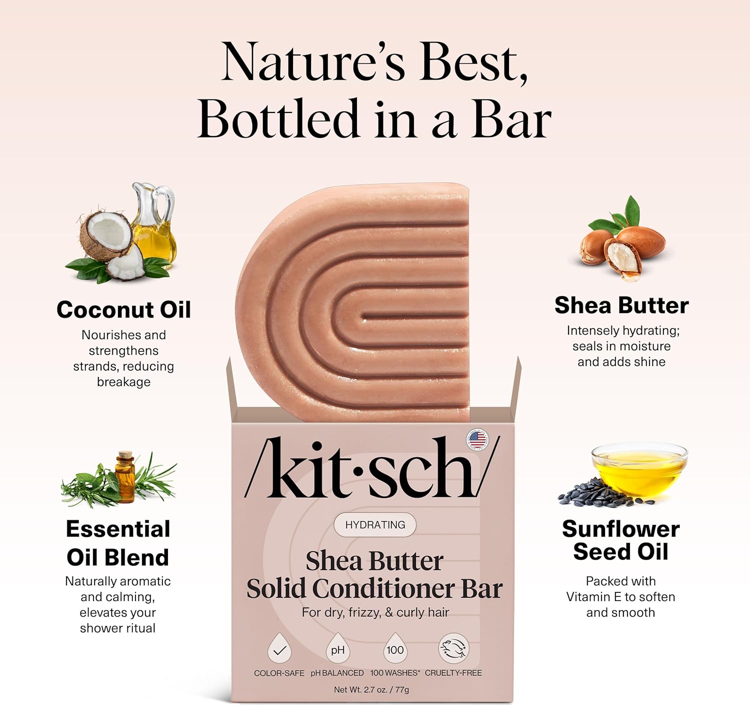 Kitsch Hydrating Shea Butter Solid Conditioner Bar