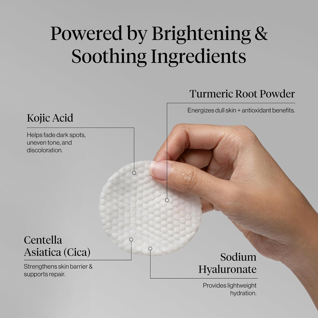 Kitsch Kojic Acid face and body cleansing pads from the Skin Basics line, soft cloth pads for gentle skin cleansing.