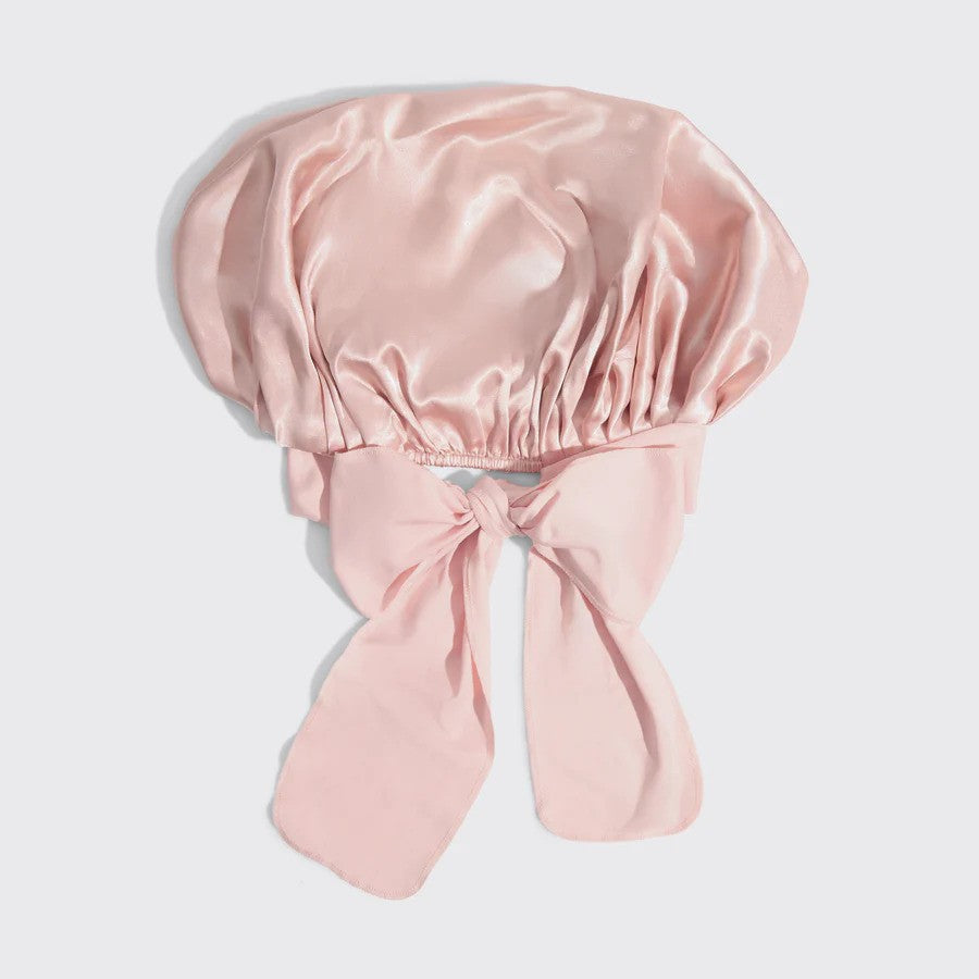 Kitsch oversized adjustable satin hair bonnet with soft, smooth fabric and elastic edge for comfortable fit and hair protection.