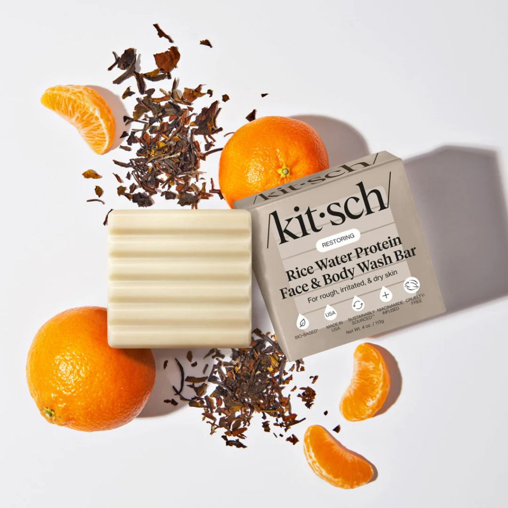 Kitsch Restoring Rice Water Protein Face And Body Wash Bar