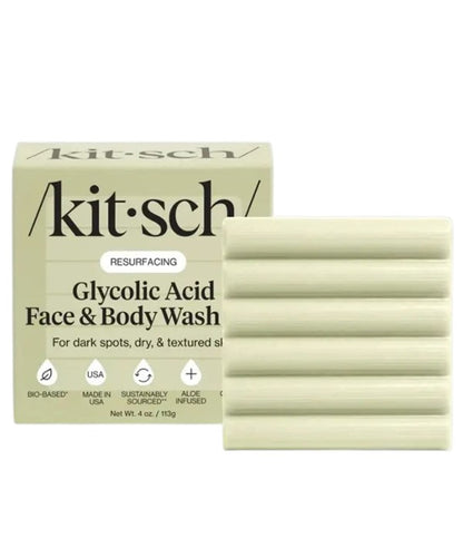 Kitsch  Resurfacing Glycolic Acid Face And Body Wash Bar