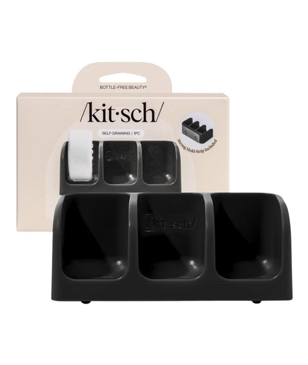 Kitsch  Self Draining Soap Dish Black