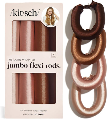 Kitsch Seriously So Soft Satin Wrapped Jumbo Flexi Rods Rosewood