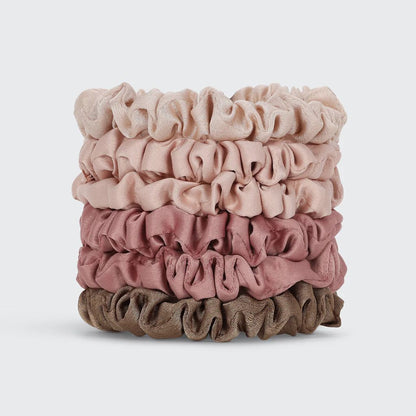 Kitsch Terracotta Ruched Satin Scrunchies