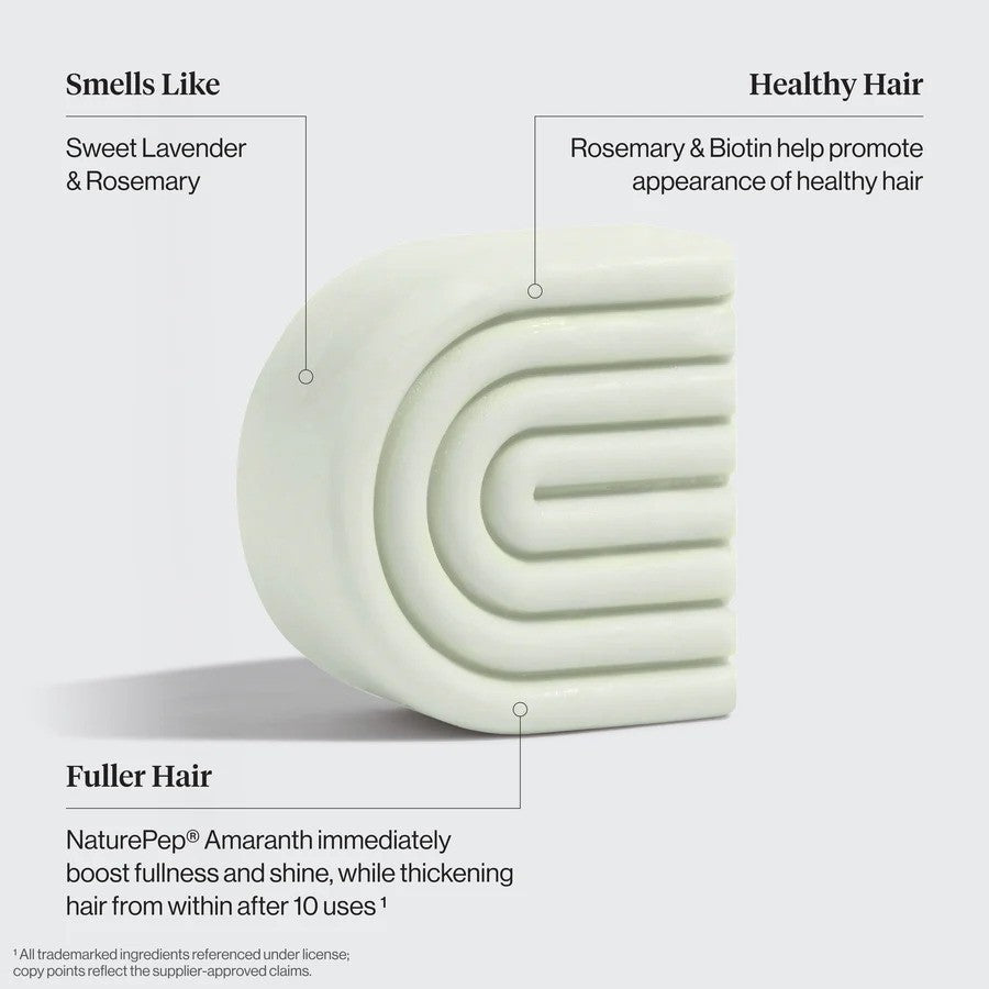 Kitsch volumizing rosemary and biotin solid conditioner bar for thick, healthy hair with natural ingredients and eco-friendly design