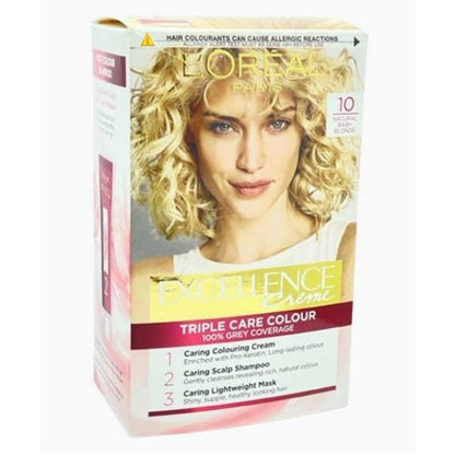Loreal Excellence Creme Triple Care Colour 10 Natural Baby Blonde