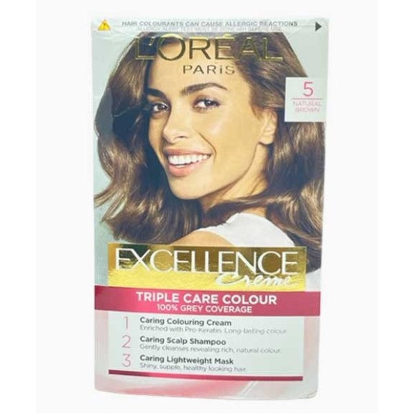 Loreal Excellence Creme Triple Care Colour 5 Natural Brown