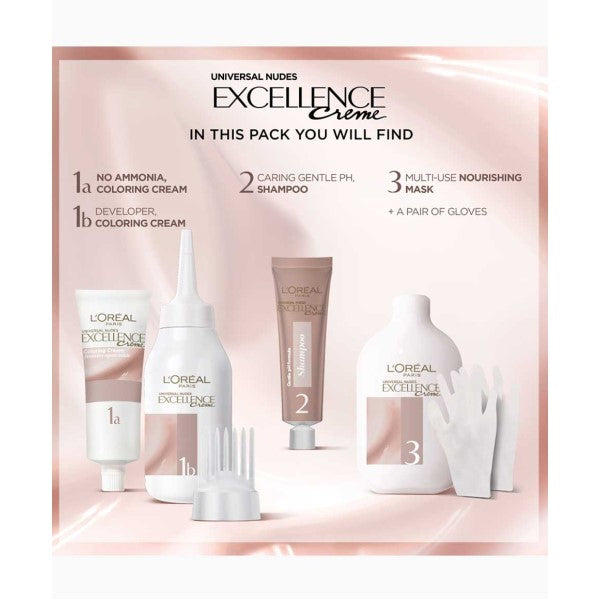 Loreal Excellence Creme No Ammonia Triple Care Hair Colour 6U Universal Dark Blonde