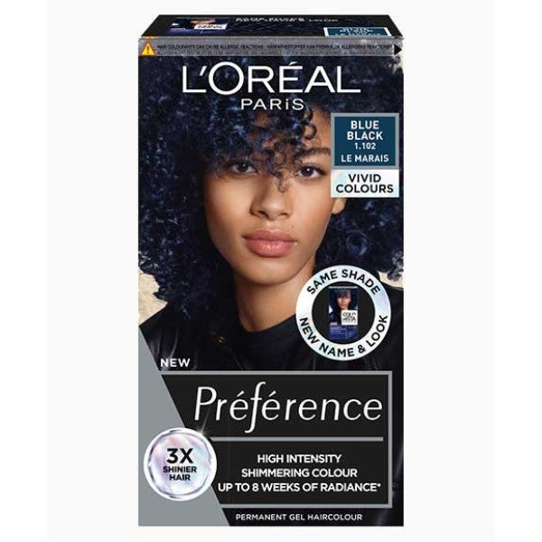 Loreal Preference High Intensity Permanent Gel Hair Colour Blue Black