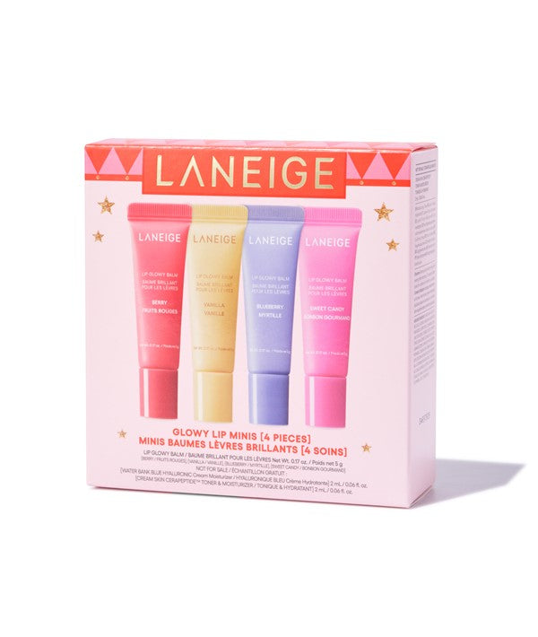 Laneige Glowy Lip Minis 4 Pieces