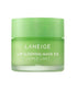 Laneige Lip Sleeping Mask in Apple Lime flavor, showing the jar with vibrant green and red packaging and the product inside.