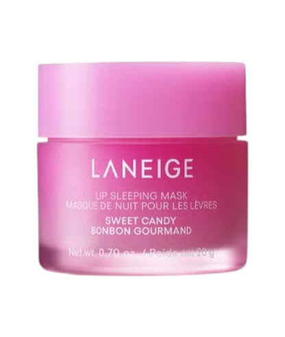 Laneige Sweet Candy Lip Sleeping Mask in a 20g jar, K-beauty moisturizer for nourishing and hydrating lips overnight.