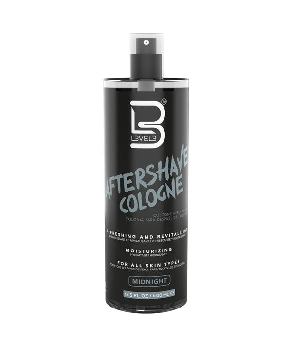 Level 3 Midnight Aftershave Cologne bottle for post-shave grooming