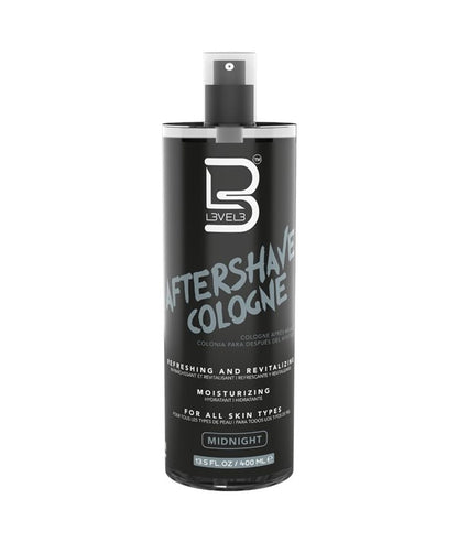 Level 3 Midnight Aftershave Cologne bottle for post-shave grooming