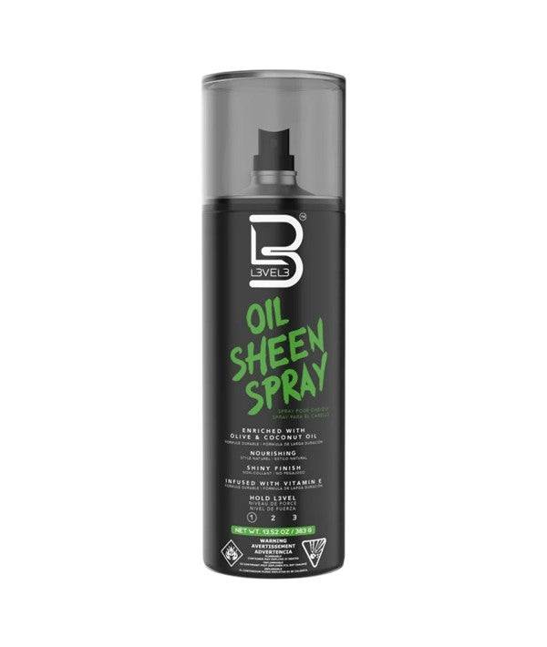 Level 3 Oil Sheen Spray 383g hair styling product bottle