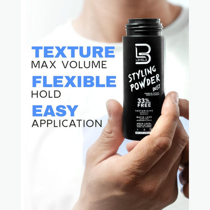 Level 3 Styling Dust Powder 30g hair styling product container.
