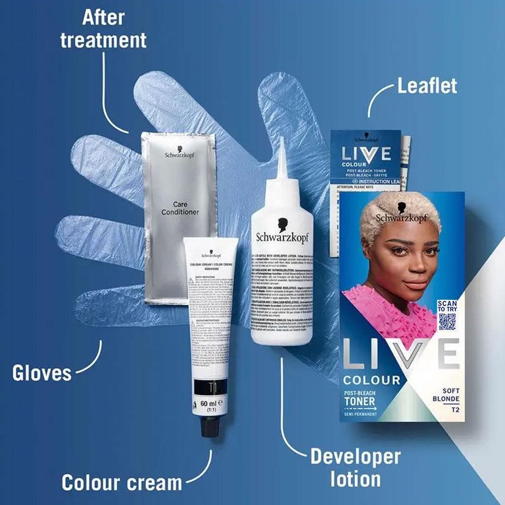 Schwarzkopf Live Post Bleach Toner Semi Permanent Soft Blonde T2