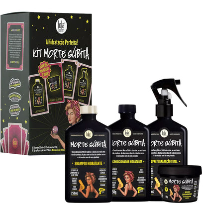 Lola Cosmetics Morte Subita Sudden Death hydration kit with relaxer and texturizer products for healthy, smooth hair.