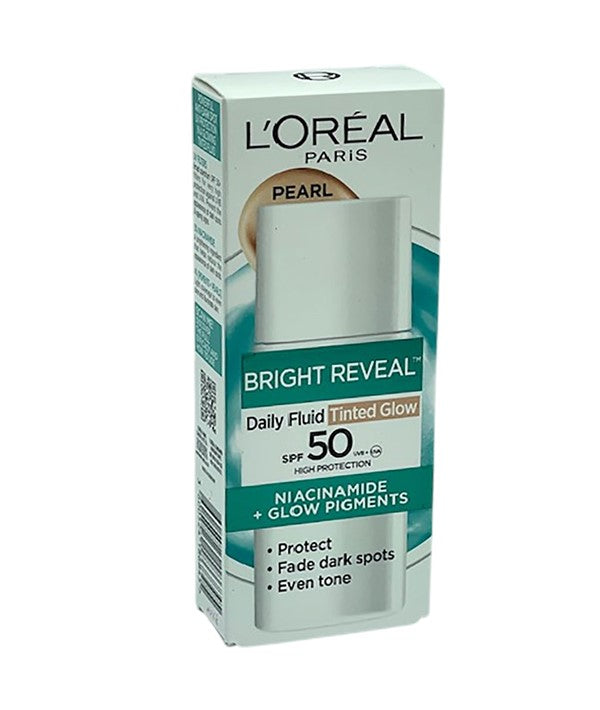 Loreal Bright Reveal Daily Fluid Tinted Glow SPF50 Pearl