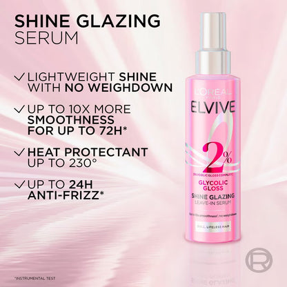 Loreal Elvive Glycolic Gloss Shine Glazing Leave In Serum