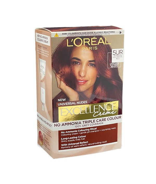 Loreal Excellence Creme No Ammonia Triple Care Hair Colour 5UR Universal Red